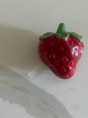 Nora Fleming Ceramic Strawberry Accent - Red and Green